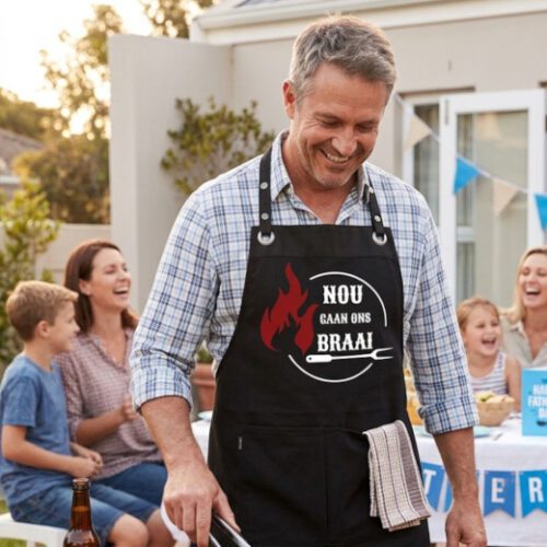 Nou Gaan Ons Braai Dad Apron Father's Day Gift