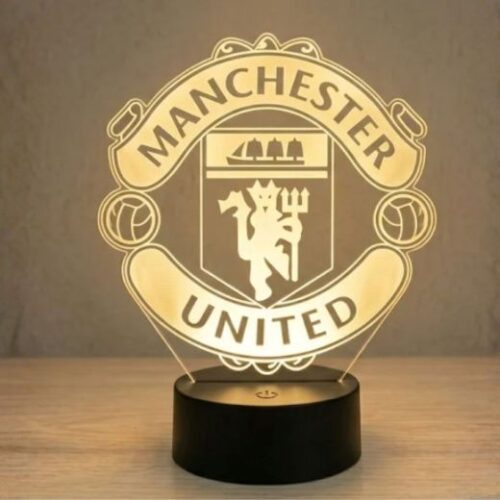 Manchester United 3D LED Football Lamp | Sports Decor Acrylic Night Light