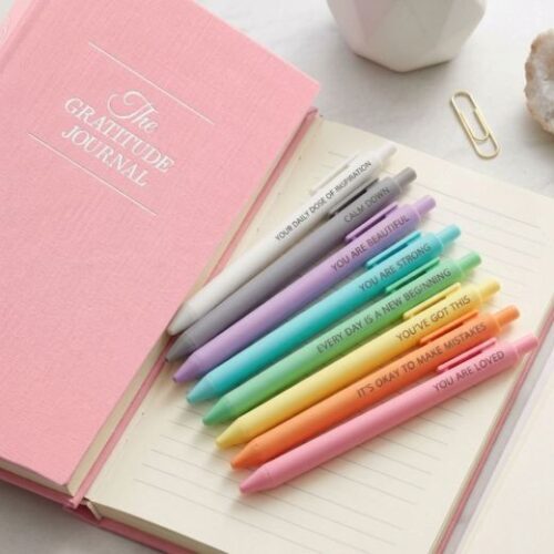Gratitude Journal Set With 8 Inspiration Pens