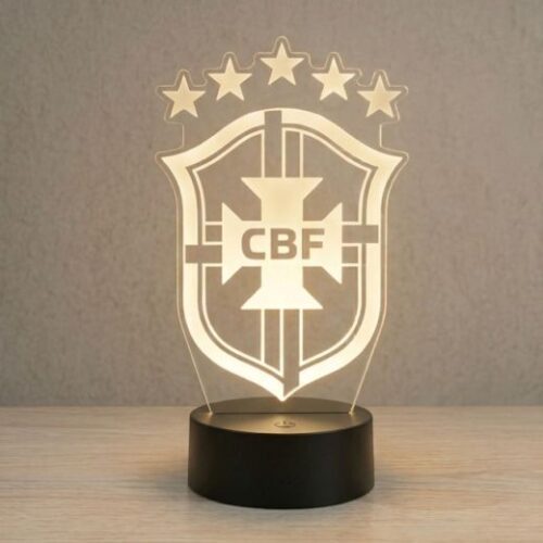 Brazil 3D LED Football Lamp | Sports Decor Acrylic Night Light