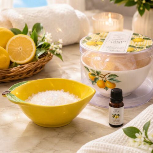 Lemon Lush Home Aroma Kit & Ceramic Bowls