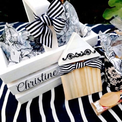 Personalised Handmade Wooden Basket Coffee Gift Set for Secretary's Day