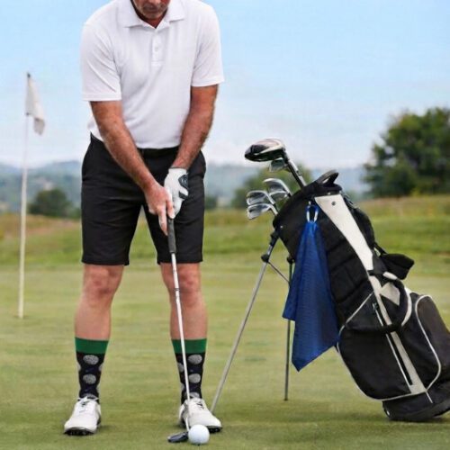 Golf Novelty Socks & Cooling Towel Combo