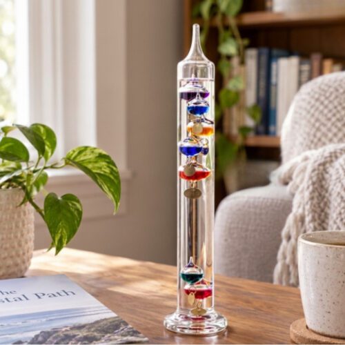 Galileo Thermometer – Glass Weather Station Temperature Gauge