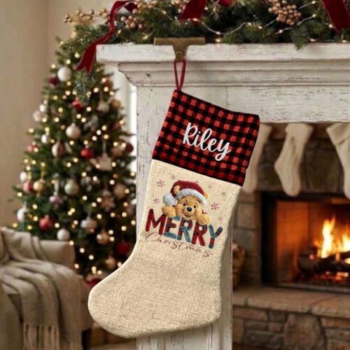 Personalised Winnie Pooh Christmas Stocking
